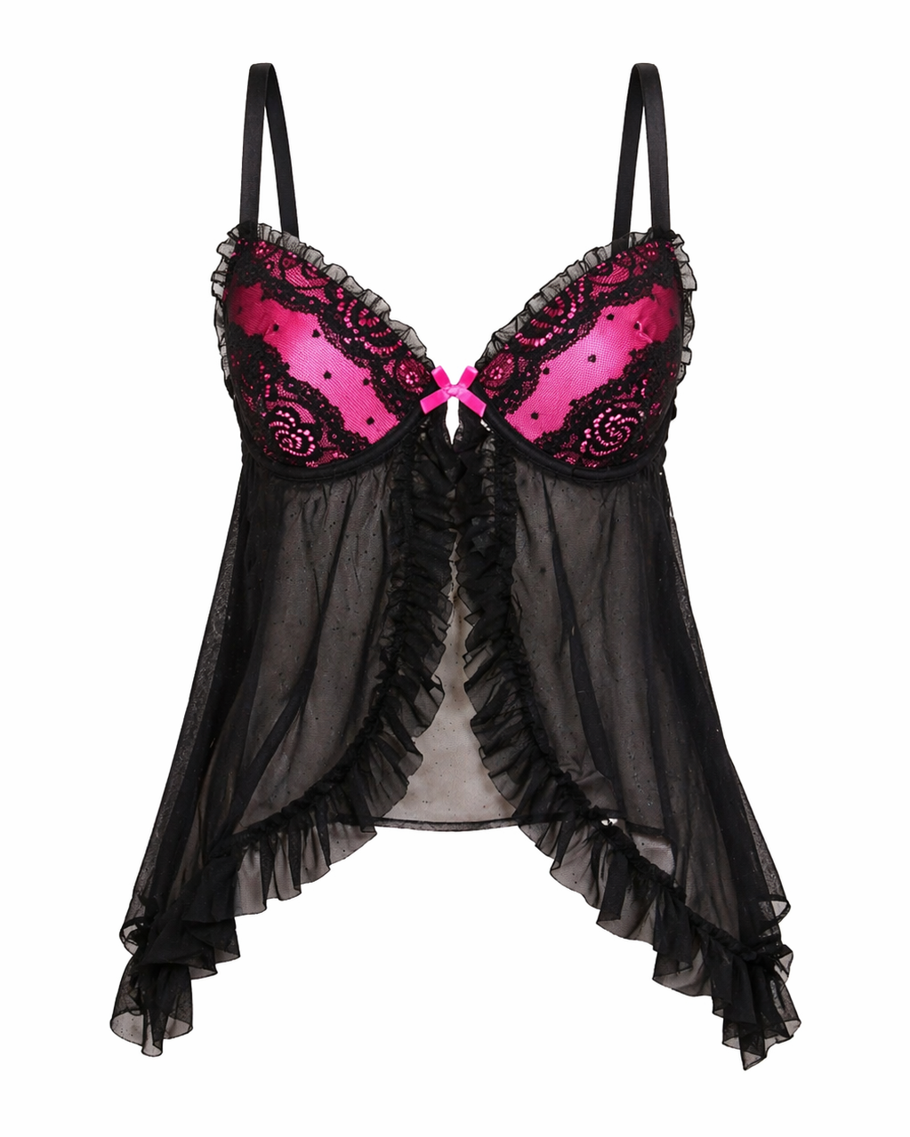 Pink and Black Negligee