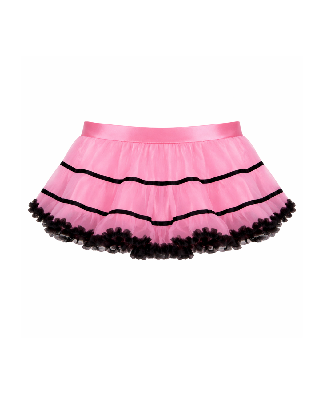 Tuille Skirt in Black and Pink