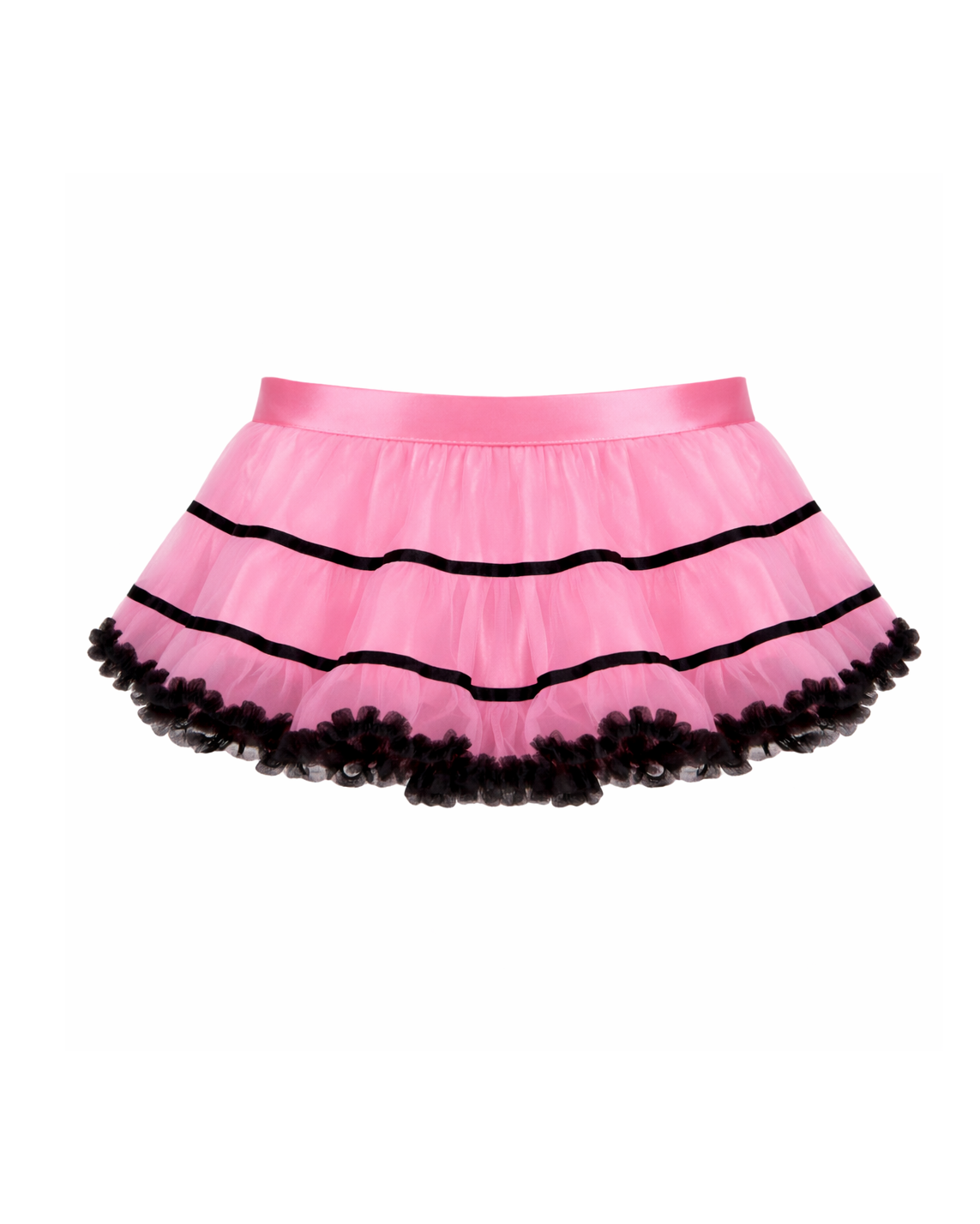 Tuille Skirt in Black and Pink