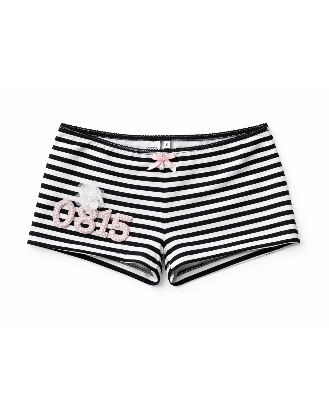 Black and White striped Shorts