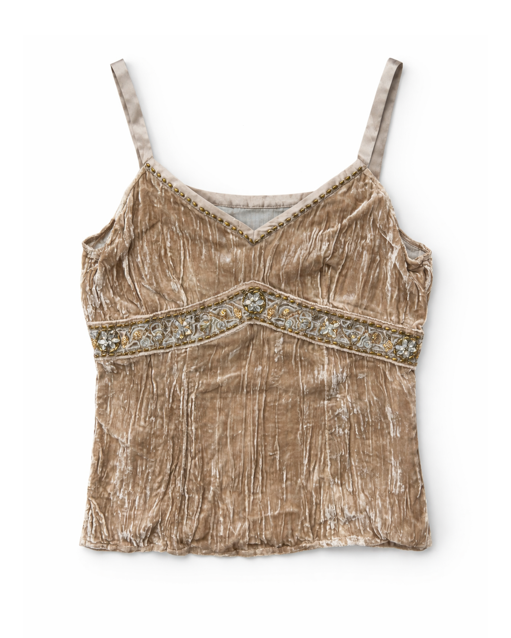 Rhinestone Velvet Top